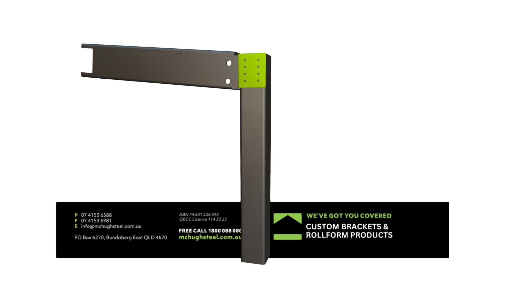 75RHS To C100 5 Deg RHS To Purlin Bracket C - 3D model by mchughsteel ...