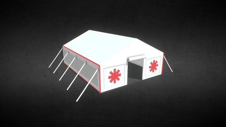 Medical Tent (Low Poly Style) – Free 3D Model STL