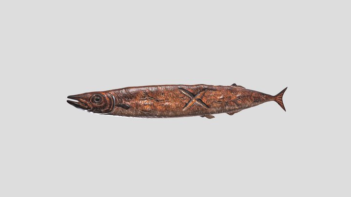 Fried Fish 3D Model