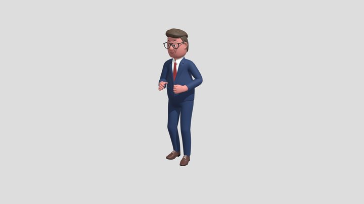 business white talking 3D Model