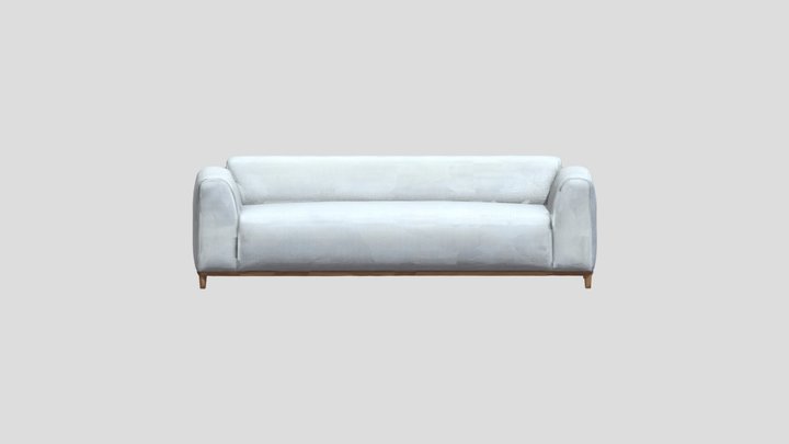 Gray Minimalist Sofa 3D Model