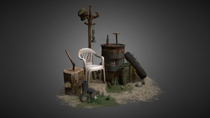 DAE 5 Finished props - Forest Loner 3D Model