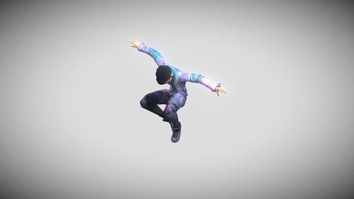 Falling Idle 3D Model