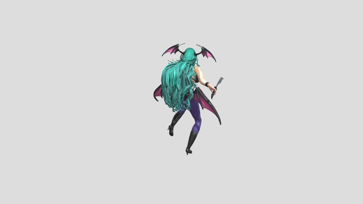 Dark Stalkers Morrigan Aensland Action AI 3D Model