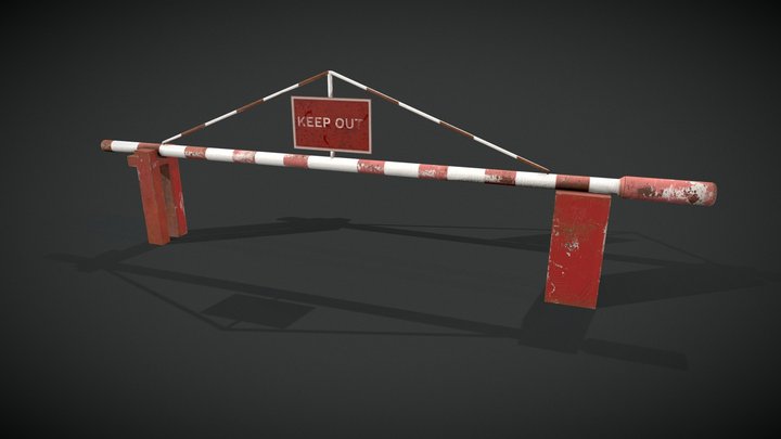 Road Barrier 3D Model