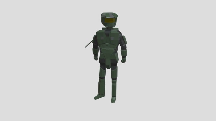 Halo Master Chief -  Low Poly Fanmodel 3D Model