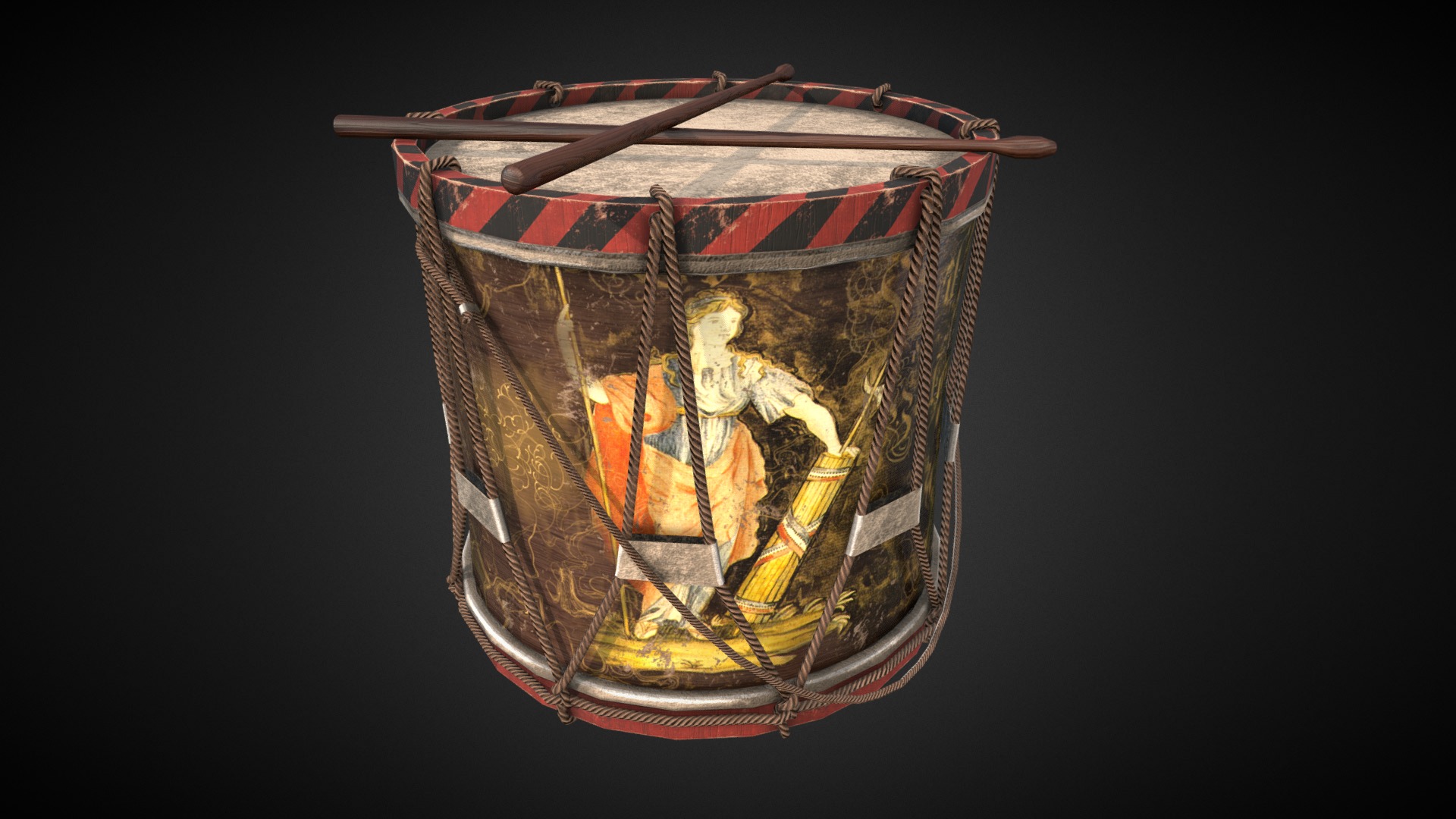 3D model Drum - This is a 3D model of the Drum. The 3D model is about a close-up of a glass jar.