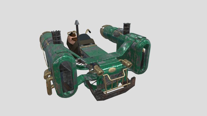 Henry Hover Speeder Bike (Game-ready) 3D Model