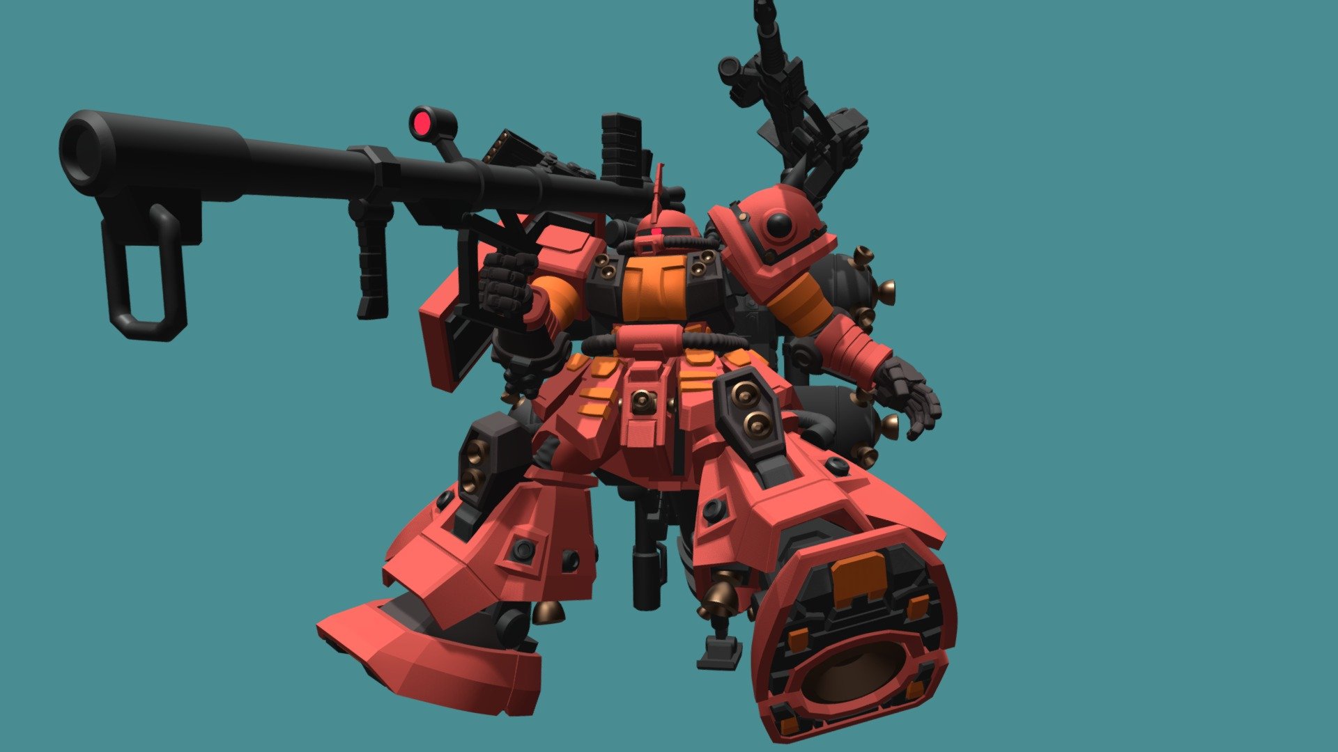 Psycho Zaku - 3D model by nuulbee [85bc4ad] - Sketchfab