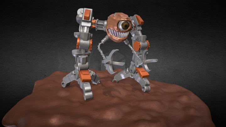 Cyclops Mech Creature 3D Model