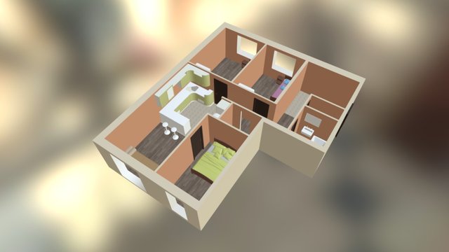 Flat4 1 3D Model