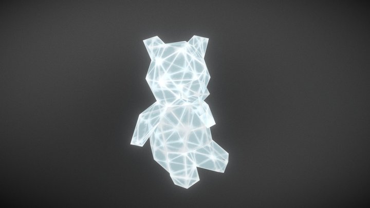 crystal teddy bear 3D Model