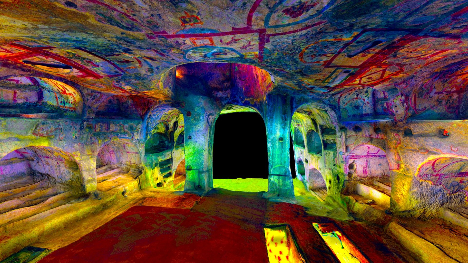DSTRETCH Early Paleo-Christian Frescoes, Napoli
