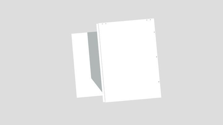 Lower kitchen cabinet L-shape R-side 3D Model
