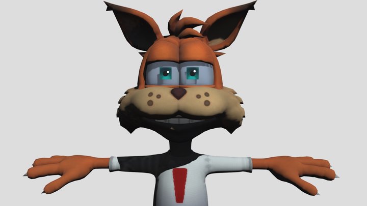 Bubsy Paws On Fire Bubsy The Bobcat 3D Model