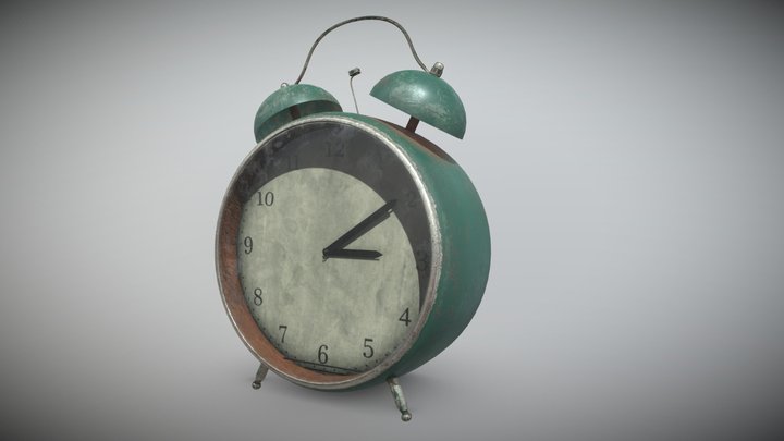 Old vintage Alarm clock 3D Model