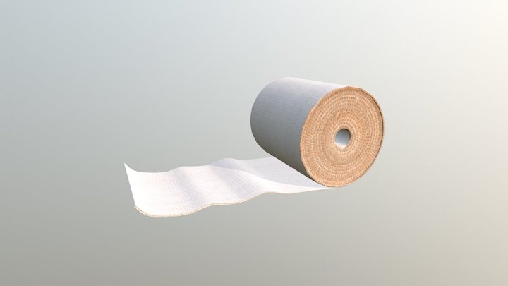 Nearly Finished Bandage Roll 3D Model