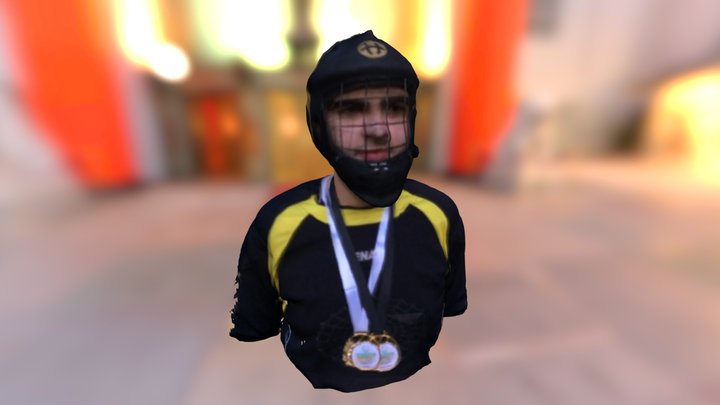 Thiago Justo - Goleiro de Floorball 3D Model