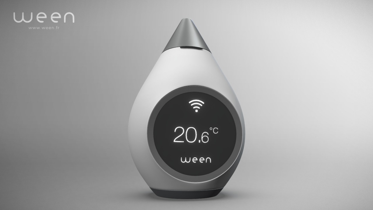 3D model Ween – Smart Home Technology - This is a 3D model of the Ween - Smart Home Technology. The 3D model is about a black and white watch.