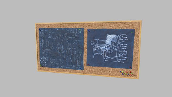 Pin Board 3D Model