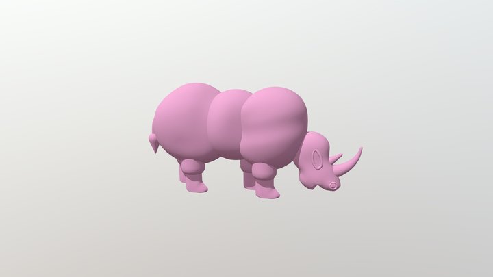 JVG Neushoorn By Lorre Snels 3D Model