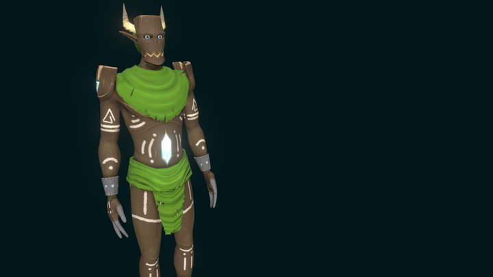 Druid tree character 3D Model