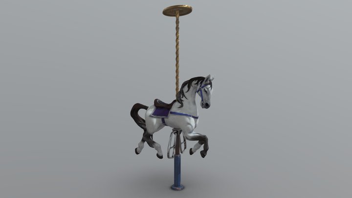 Simple carousel horse 3D Model