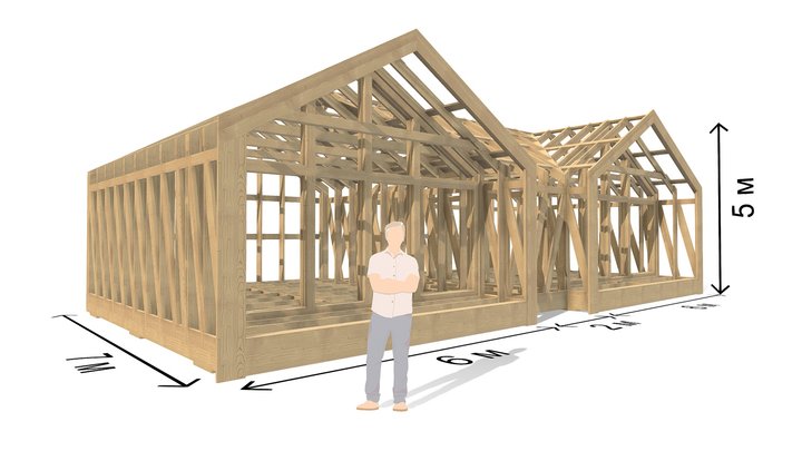 Каркас Барн Комбо 3D Model