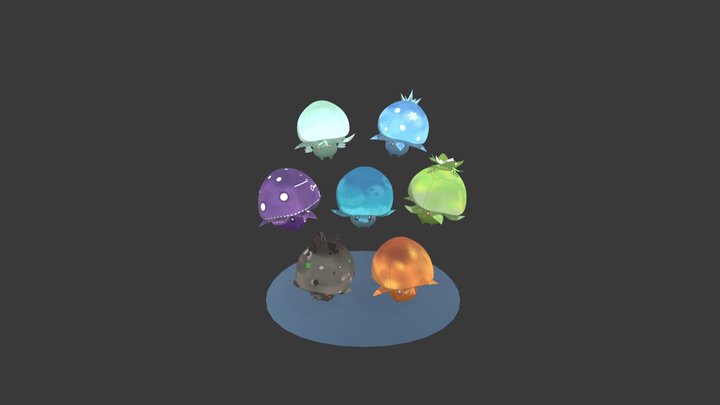 Genshin Fungus Family 3D Model