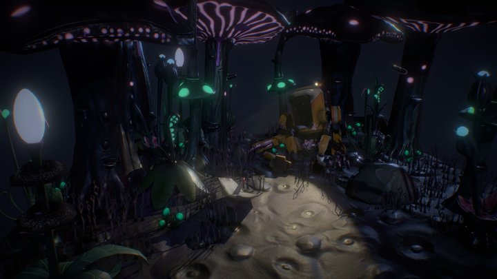 Alien Planet - Harvester Disaster 3D Model