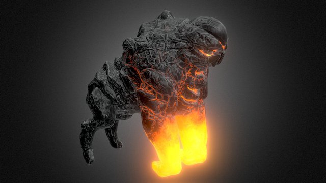 Fire Golem 3D Model