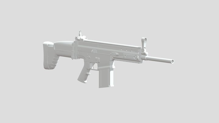 Scar H assault rifle 3D Model