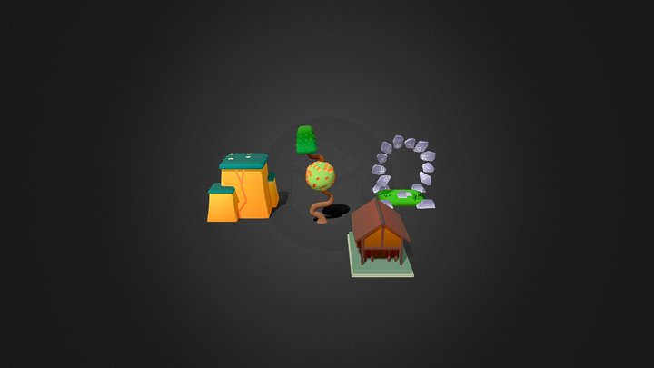 Low poly enviro-assets 3D Model
