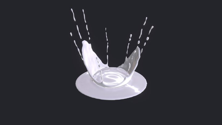 Water Splash Animation - Crown 2 3D Model