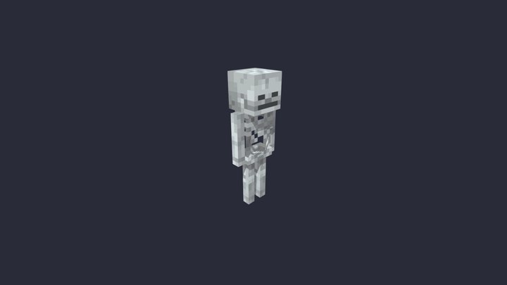 Minecraft Skeleton 3D Model