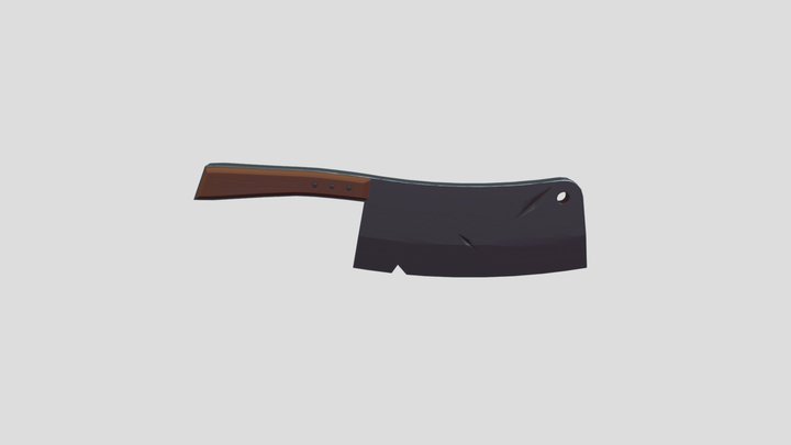 Stylized Butcher Knife 3D Model