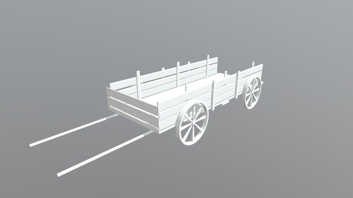 Medieval Trolley 3D Model