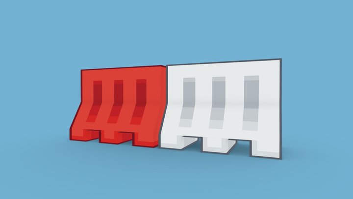 Plastic Fences 3D Model