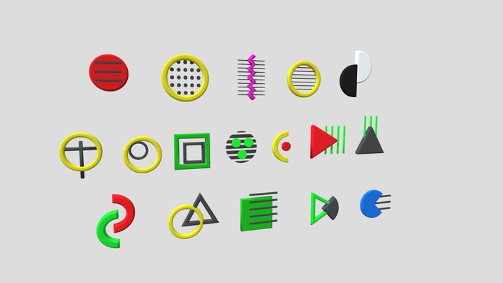 Memphis Style 2 3D Model