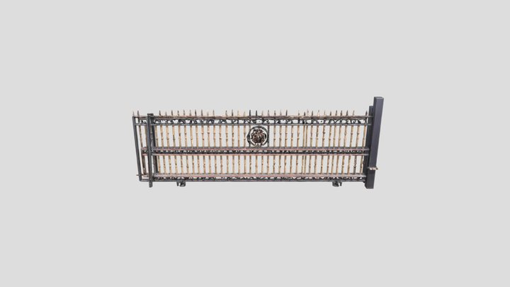 Metal Gate Entrance 3D Model