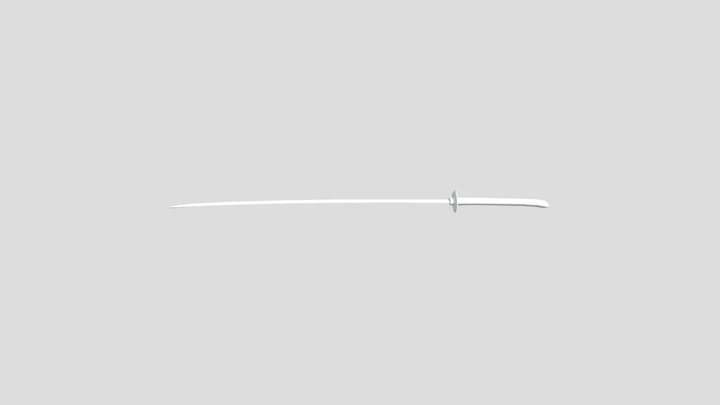 Low poly katana 3D Model