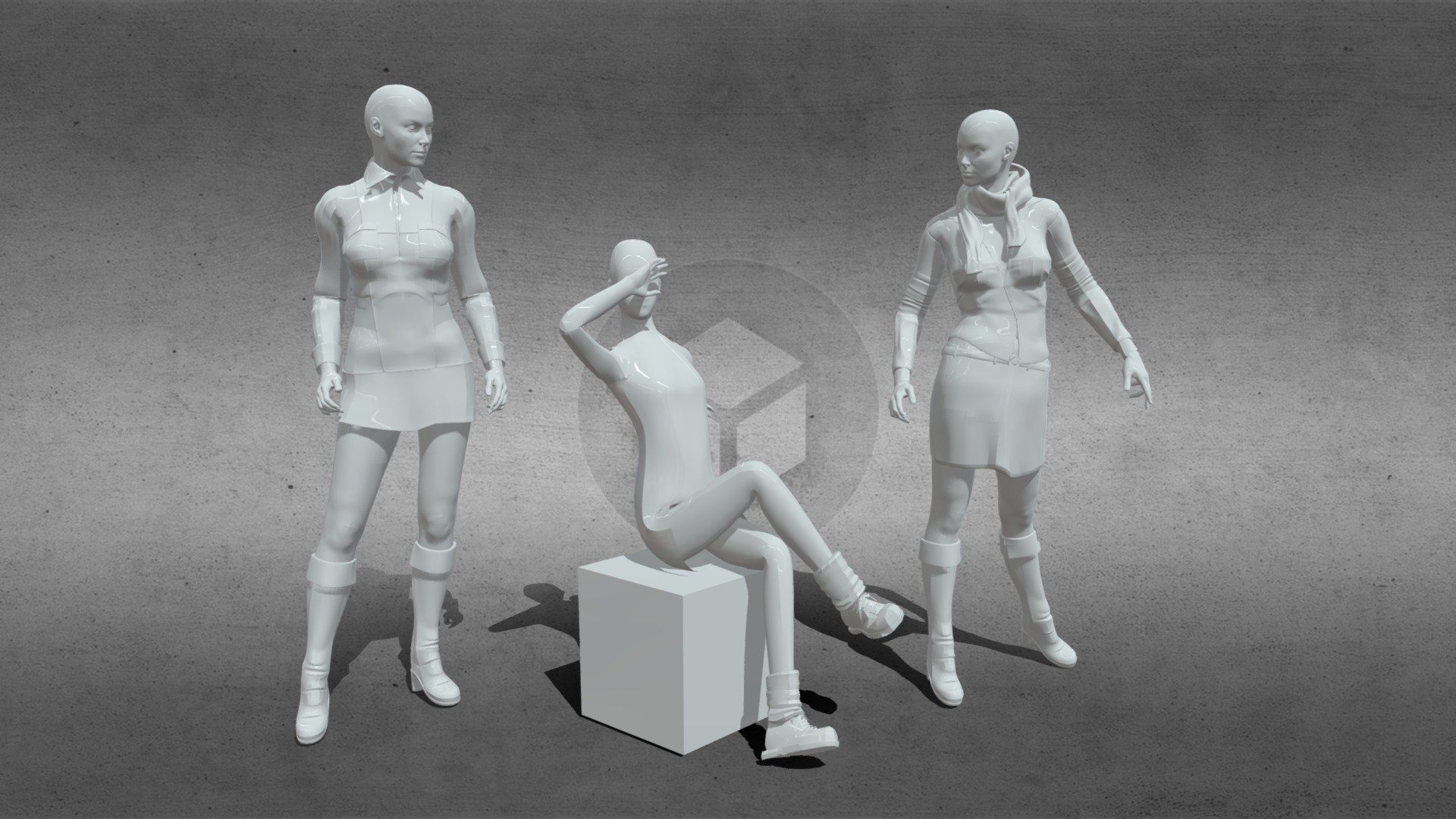 Femalemannequins 3D model by llllline [85d7140] Sketchfab