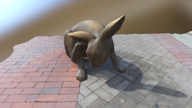 Hare Statue 3D Model