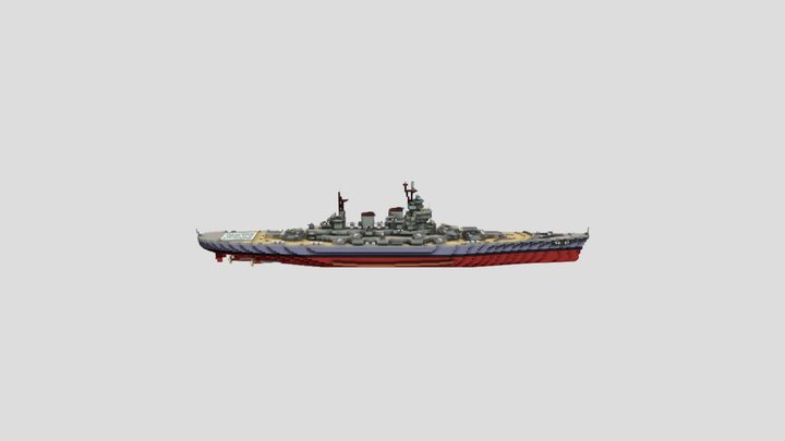 USS Iowa Battleship 3D Model