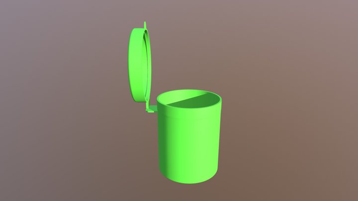 Container With Cap (1) 3D Model