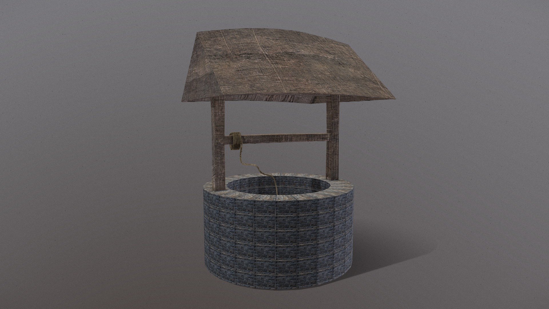 Lowpoly Well — Sketchfab embed 3D viewer