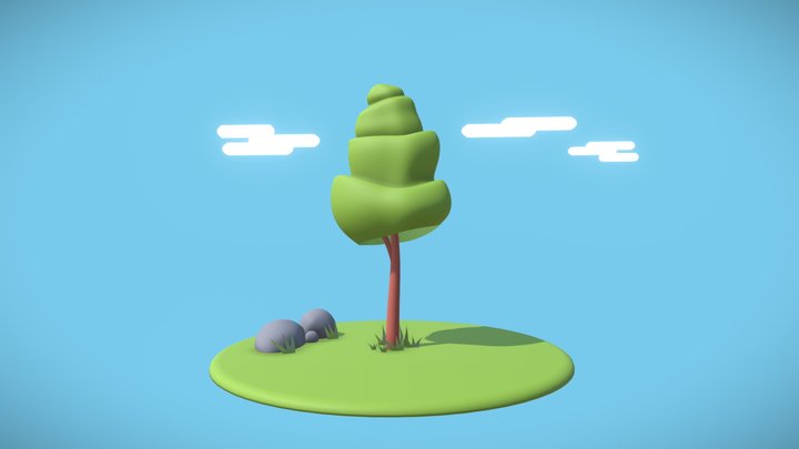 Cartoon tree 3D Model