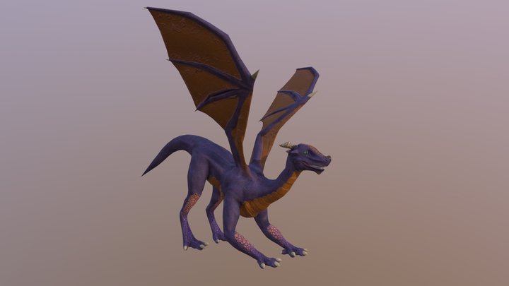 Neon Dragon V.2 3D Model