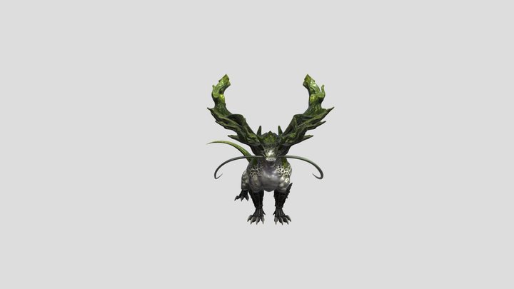 Verdant Crown Wyvern 3D Model