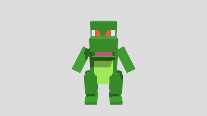 Dragon Baby Cube 3D Model